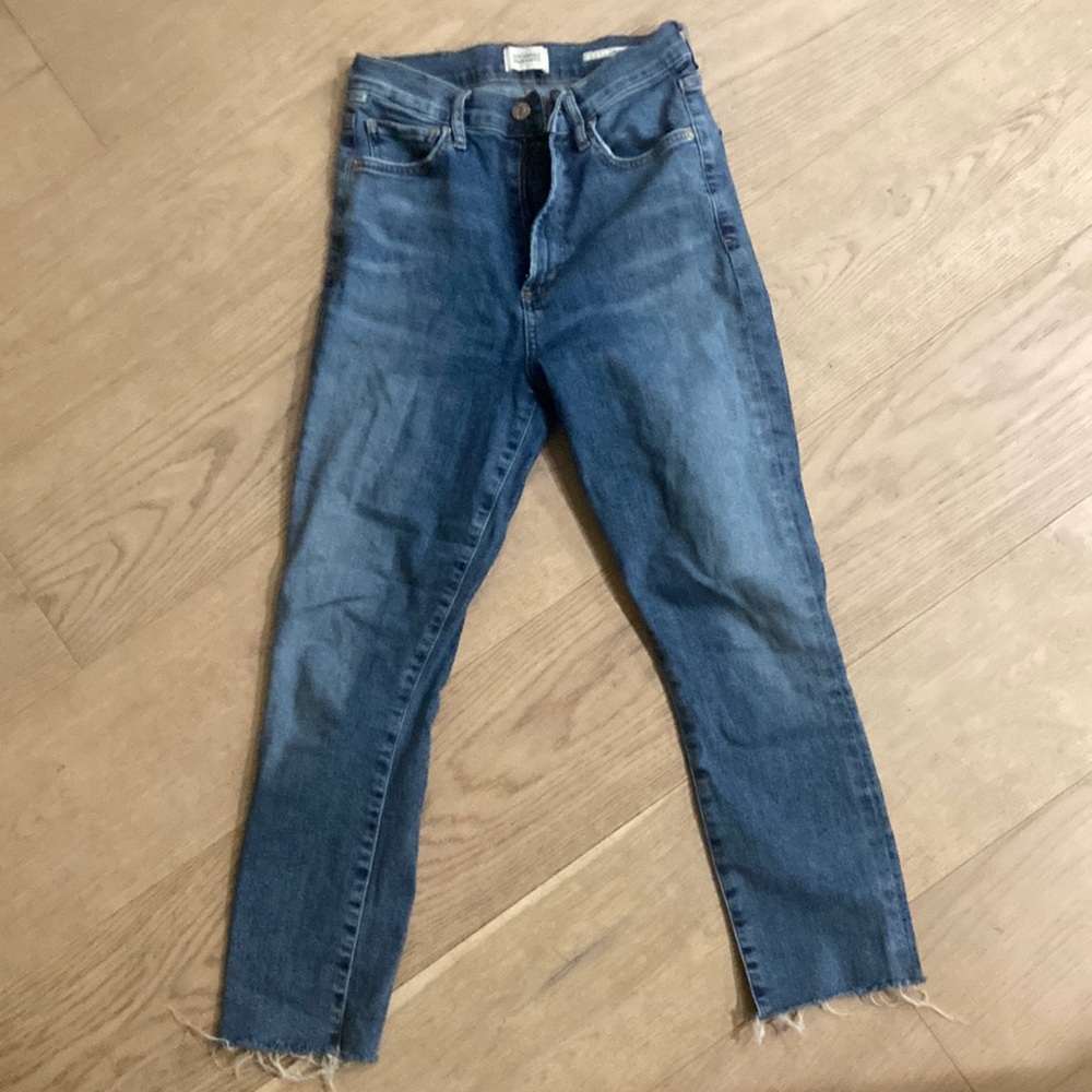 Citizens of Humanity Olivia blue jeans size 25 skinny raw hem